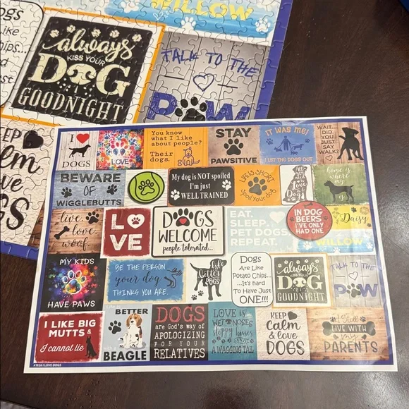 White Mountain I Love Dogs Puzzle. Complete. 1000 pieces. Has poster. - Picture 5 of 7